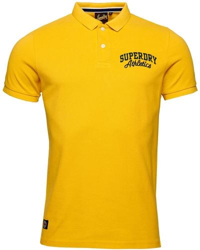 Superdry Embroidered Polo Shirt Sweatshirt - Yellow