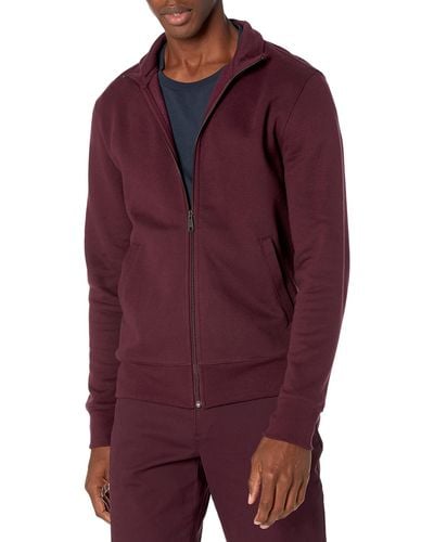 Amazon Essentials Full-zip Fleece Mock Neck Sweatshirt - Purple