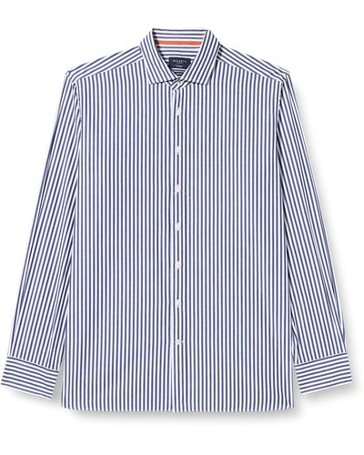Hackett Bold Stripe Selvedge Shirt - Blue