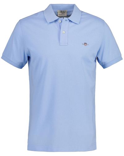 GANT Slim Shield Pique Polohemd - Blau