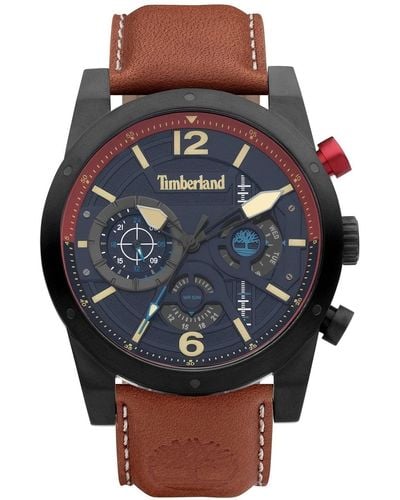 Timberland Analogue Quartz Watch With Leather Strap Tdwgf2100003 - Brown