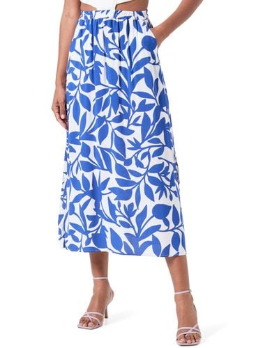 Vero Moda Vmeasy Joy Maxi Slit Skirt Wvn Ga - Blue