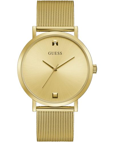 Guess Analog Japanese Quartz Watch With Stainless Steel Strap Gw0460g2 - Metallic