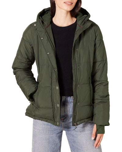 Amazon Essentials Heavyweight Long-sleeve Hooded Puffer Coat - Green