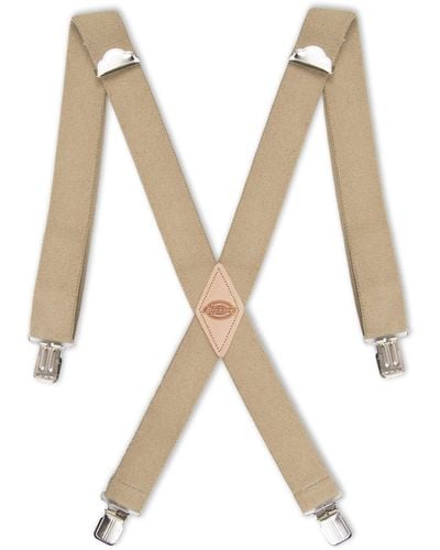 Dickies 1-1/4 Solid Straight Clip Suspender - Natural