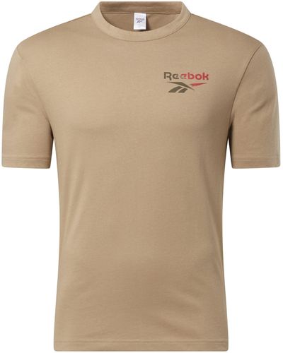 Reebok 's Gradient Vector Short Sleeve Tee T-shirt - Natural