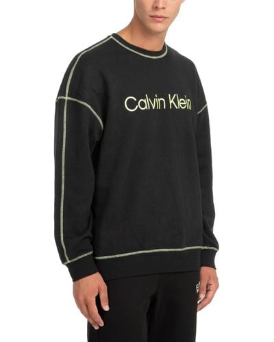 Calvin Klein Hombre Sudadera L/S algodón - Negro