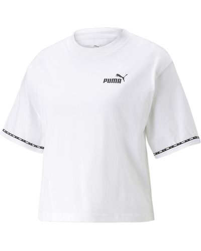 PUMA T-Shirt " POWER Tape T-Shirt für Damen" - Weiß