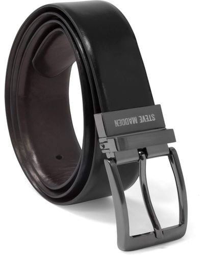 Steve Madden Dress Casual Every Day Leather Belt - Black