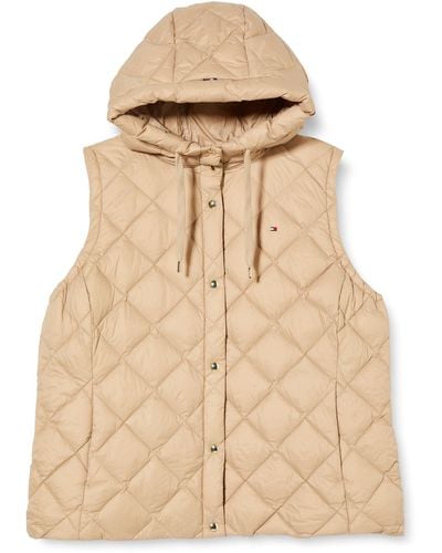 Tommy Hilfiger Chaleco Acolchado para Mujer Classic Down Quilted Vest - Neutro