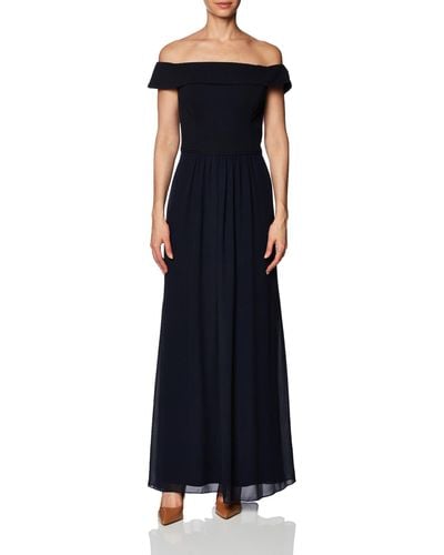 Adrianna Papell S Crepe Chiffon Gown Special Occasion Dress - Blue