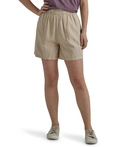 Lee Jeans Ultra Lux Mid-rise Relaxed Fit Pull-on Short - Natural