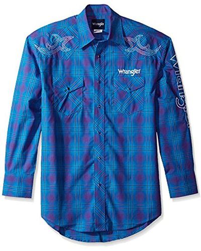 Wrangler Dodge Ram Rodeo Series Woven Shirt - Blue