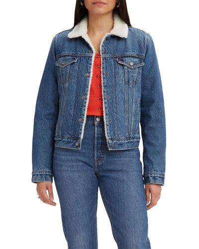 Levi's Chaqueta sherpa trucker original - Azul