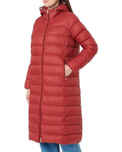Tommy Hilfiger Maxi Down Coat - Red