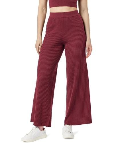 The Drop Catalina Pull-on Rib Sweater Pant - Red