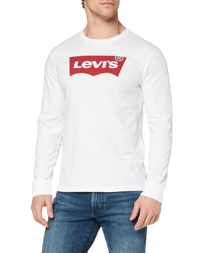 Levi's Ls Graphic Tee-B, T-Shirt Uomo - Bianco
