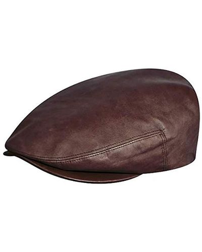 Kangol Heritage Collection Luxurious Italian Leather Cap - Brown