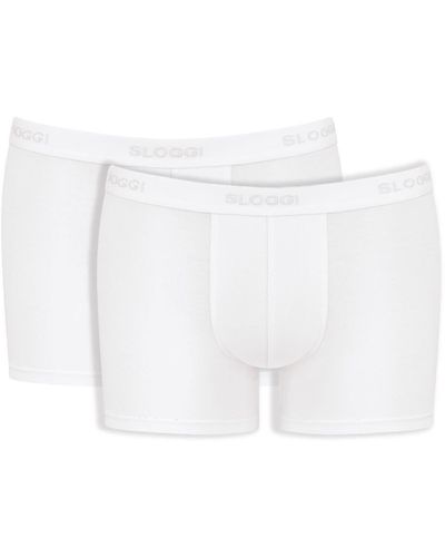 Sloggi 24/7 2p Plain Boxer Shorts - White