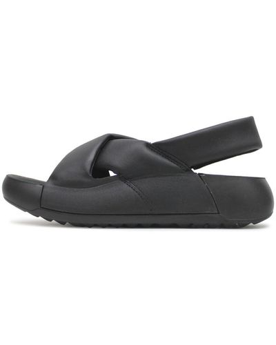 Ecco S Cozmo Pf 206653 Leather Black Sandals 5-5.5 Uk