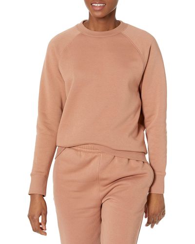 Amazon Essentials Relaxed-fit Crew Neck Long Sleeve Sweatshirt - Natural