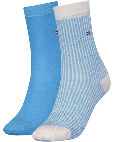 Tommy Hilfiger TH-Calcetines para Mujer - Azul