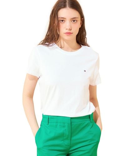 Tommy Hilfiger T-Shirt Heritage Crew Neck Tee Encolure Ronde - Blanc