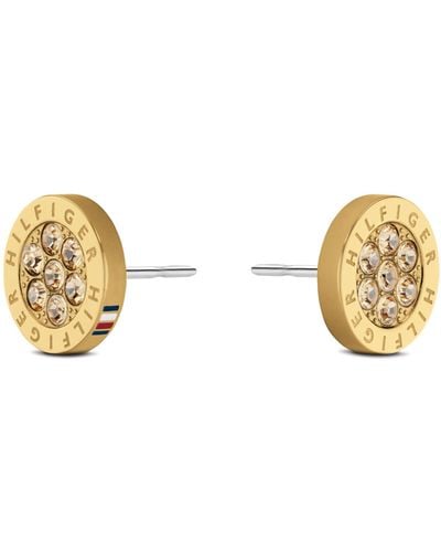 Tommy Hilfiger Jewellery Women's Stainless Steel Stud Earrings Embellished With Crystals - 2780566 - Black