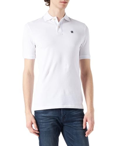 G-Star RAW Dunda Polo Ss Poloshirt Voor - Wit
