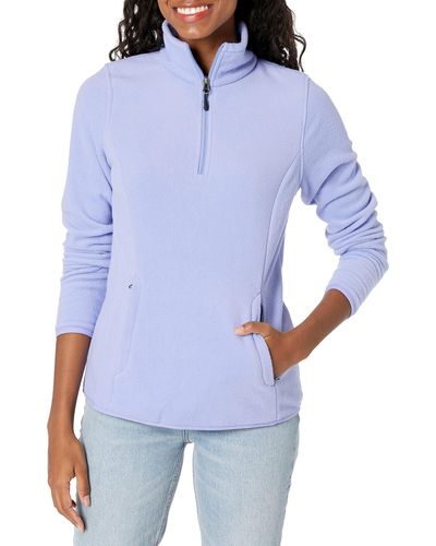 Amazon Essentials Classic-fit Long-sleeve Quarter-zip Polar Fleece Pullover Jacket - Blue