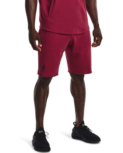 Under Armour Rival Terry Shorts - Rood