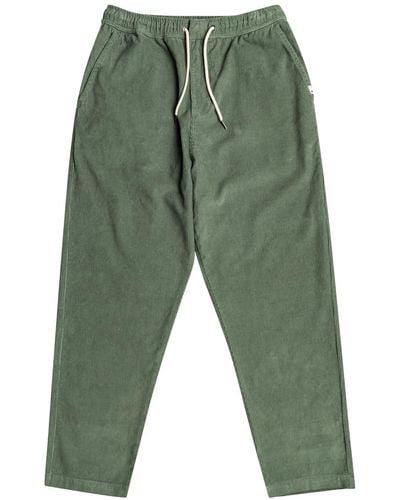 Quiksilver Elasticated Corduroy Trousers For - Elasticated Corduroy Trousers - - Xs - Green