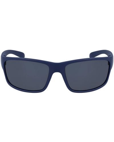 Nautica N2239s Polarized Rectangular Sunglasses - Blue
