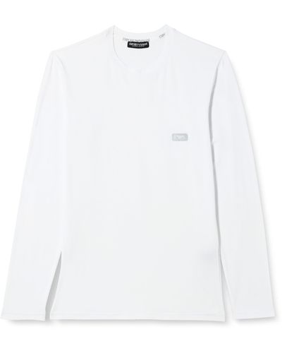 Emporio Armani T-Shirt Shiny Logoband - Weiß