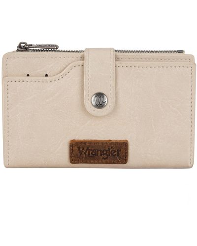 Wrangler Portafoglio da donna Porta carte bifold con tasca con cerniera pochette da donna - Neutro