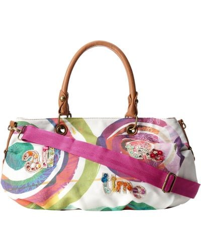 Desigual Adult Bols Big Handbag Blanco 31x55721000u - Pink