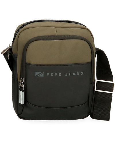 Pepe Jeans Jarvis Shoulder Bag Medium Green 17x22x8cm Faux Leather And Polyester L By Joumma Bags