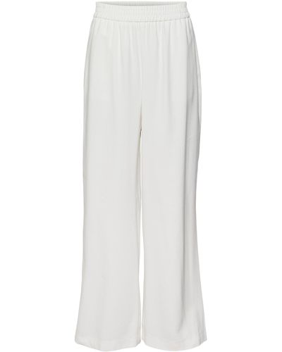 Vero Moda VMCARMEN HR Wide Pull-ON Pant Noos Pantaloni - Bianco