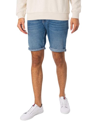 Tommy Hilfiger Jeans Shorts mit Stretch - Blau