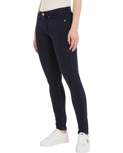 Calvin Klein Jeans Mid Rise Skinny Fit - Schwarz