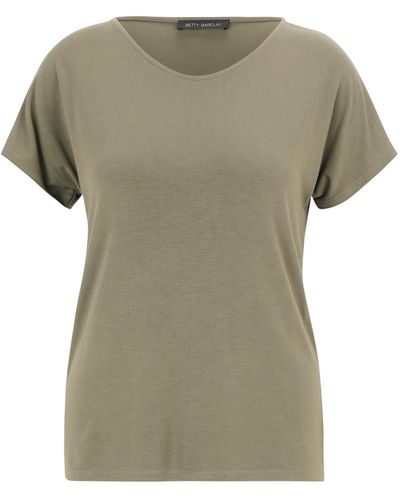 Betty Barclay Casual-Shirt mit V-Ausschnitt Dusty Olive,42 - Grün