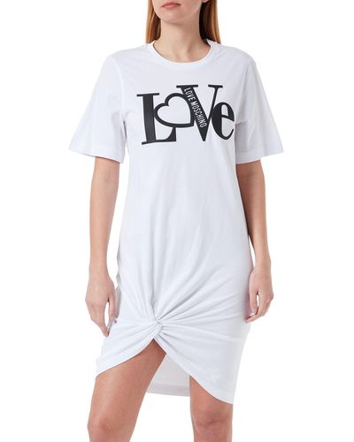 Love Moschino T-shape Dress - White