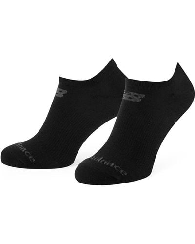 New Balance Lot de 6 paires de chaussettes invisibles pour homme - Noir