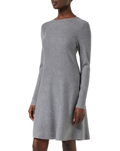 Vero Moda Damen Vmnancy Ls Knit Dress Noos Kleid - Grau