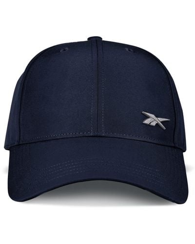Reebok Standard [ree] Cycled Low Profile Metal Badge Cap With Medium Curved Brim And Breathable 6 Panel Design - Blue