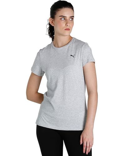 PUMA Essentials Small Logo T-shirt Grey Size Xxl - White