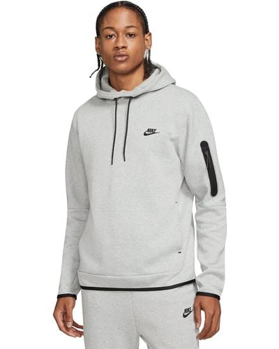 Nike Felpa pullover con cappuccio sportswear tech fleece - Grigio