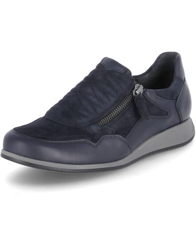 Gabor Low Sneaker Blau Samt/Foulard/Lack