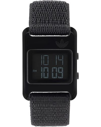 adidas Zwarte Stoffen Band Horloge