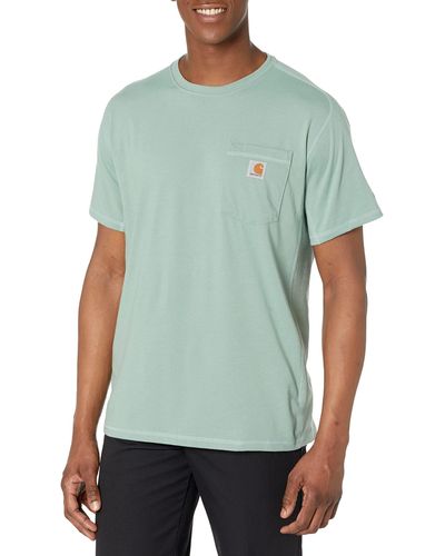 Carhartt Kurzarm Logo-Grafik groß Force Relaxed Fit Midweight Short Sleeve Pocket T-Shirt - Grün